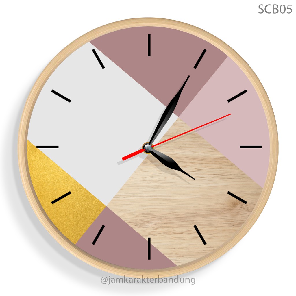 JAM DINDING KAYU MINIMALIS MODERN UNIK SCANDINAVIAN SCB-3