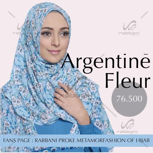 HIJAB SEGIEMPAT RABBANI ZAHIRA ARGENTINE FLEUR / RABBANI HIJAB SEGIEMPAT PROMO 2022 / JILBAB RABBANI
