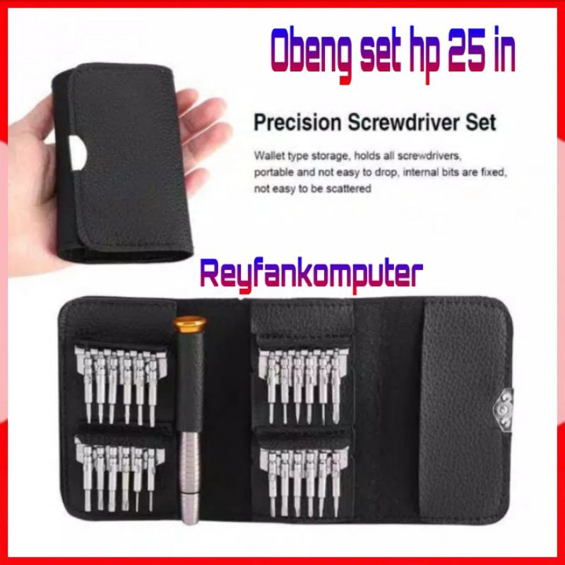 VASTAR Obeng set reparasi 25 in  1 torx magnetic smartphone MA313Z-Black