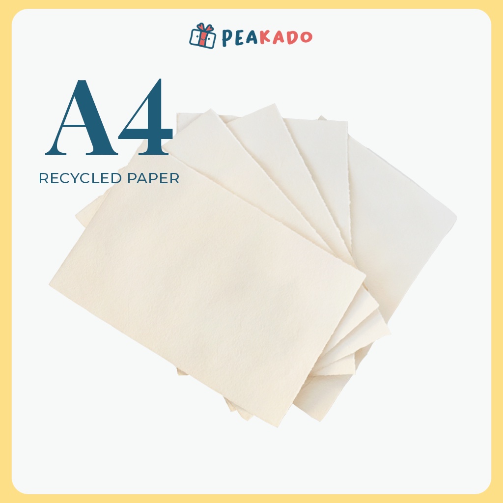 

Kertas Daur Ulang A4 Natural Recycled Paper Putih Serat Aesthetic Print Surat Wedding Vow Kaligrafi