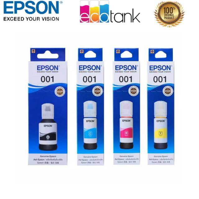 Paket 1 Set Tinta Epson 001 Original untuk L4150 L4160 L6160 L6170 L6190