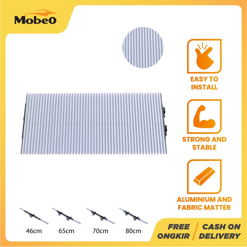 Mobeo Roll Sun Shield Tirai Pelindung Kaca Mobil dari Panas Matahari