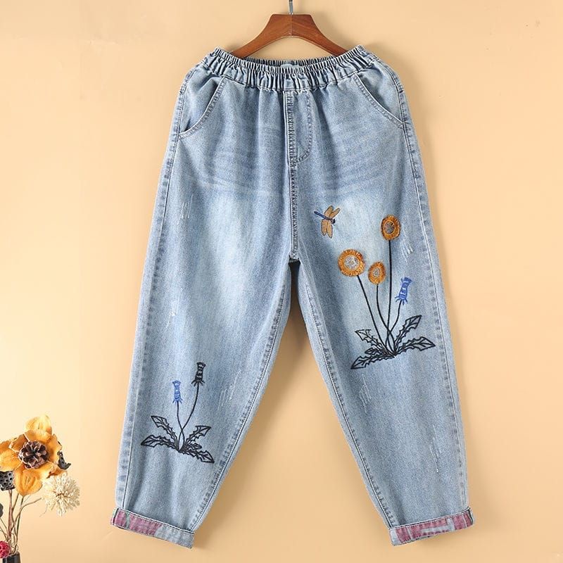 baggy zanur jeans bordir terbaru
