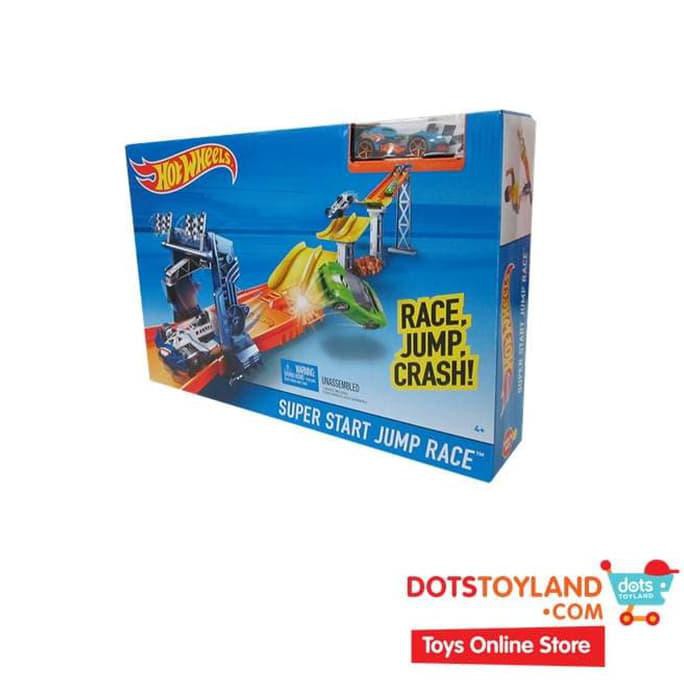 MAINAN Original Hot Wheels Super Start Jump Race w/ Die Cast Mainan Mobil MURAH