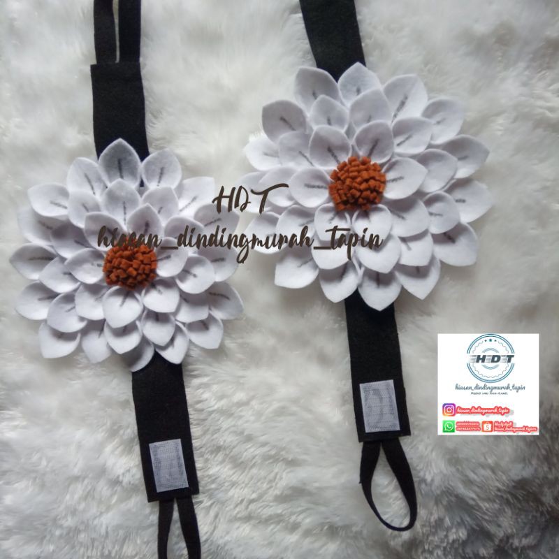 Ikat hordeng -SEPASANG PENGIKAT GORDEN BENTUK BUNGA DAHLIA