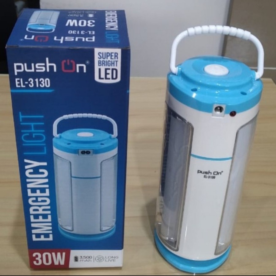 Lampu Senter Emergency Light 30 Watt Push On EL-3130 Super Bright LED Long Live 20 Jam