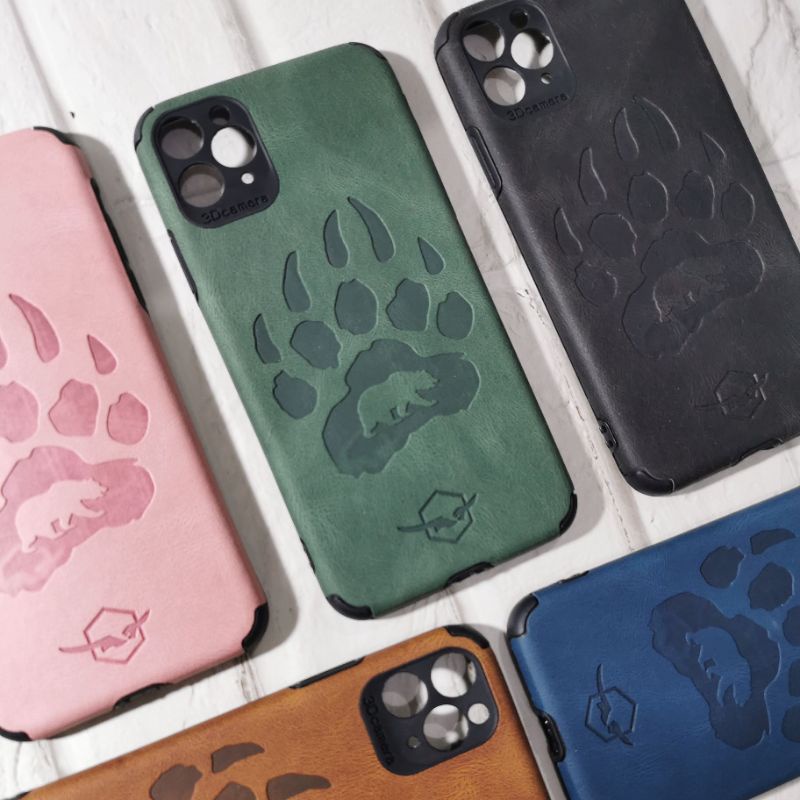 Softcase overseas iphone 11 pro max kulit polos / motif