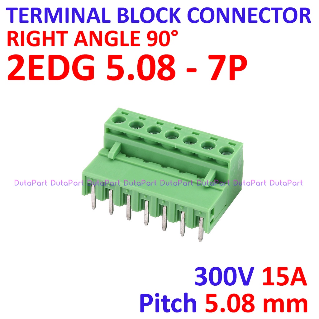 2EDG 5.08 7P 7 Pin Right Angle Siku Terminal Block Connector 5.08mm