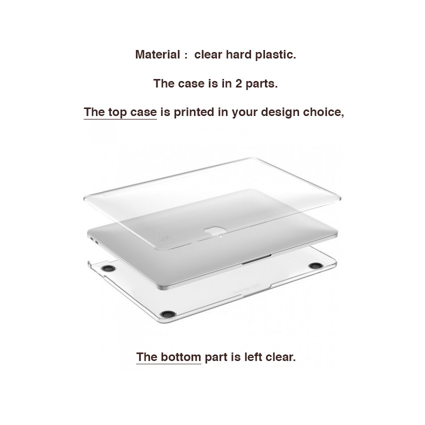 Hardcase Casing MACBOOK Air Pro APPLE Custom Nama Gambar Pelindung Laptop Cover Custom Name Personalized