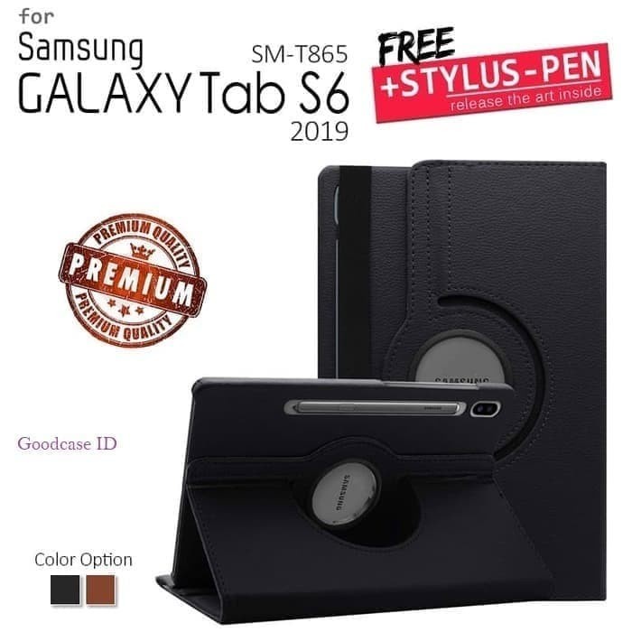 FLIP COVER SARUNG TAB S6 - CASING ROTARY CASE SAMSUNG TAB T860 T865 WHITE_CELL