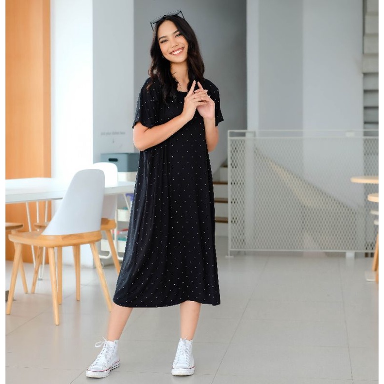 LAURA Baju Busui Bukaan Samping Kanan Kiri Murah | Dress Menyusui Kaos-3