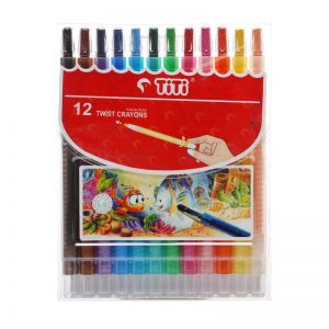 Crayon Titi / Oil Pastel TITI Model Putar isi 12 Warna,24 Warna