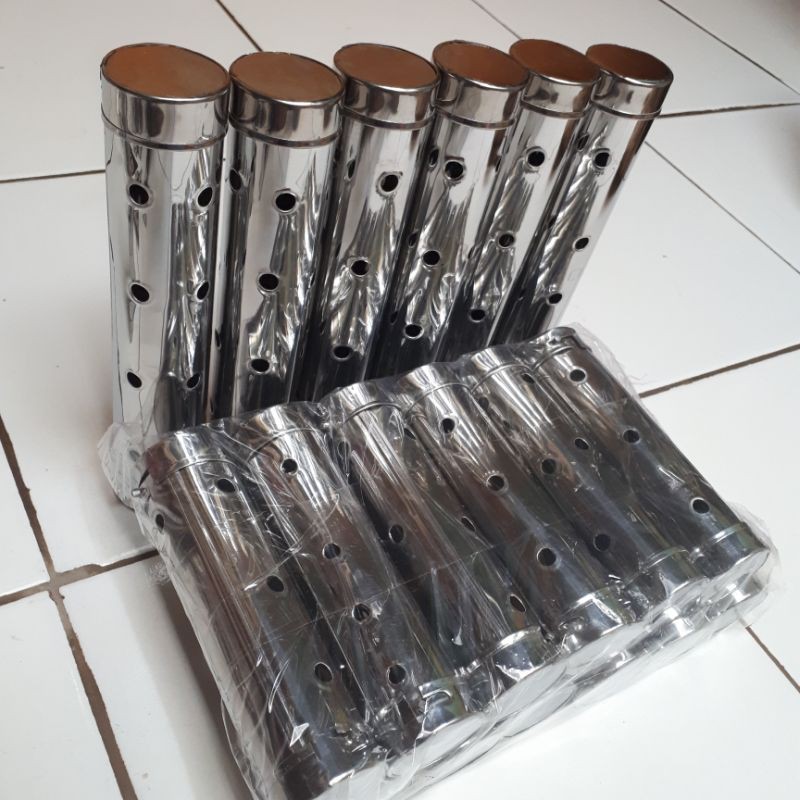 Cetakan lontong stainless 20 cm dan 15 cm isi 12pcs bahan stainless steel stenlis