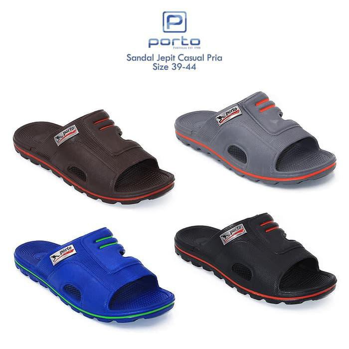 (DISTRIBUTOR) Sandal Porto Slop Pria / Porto 1007 Dewasa 39-44 / Sandal Slop Karet