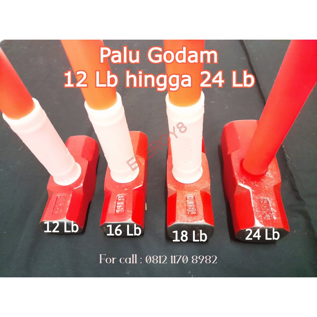 SLEDGE HAMMER | PALU BATU GAGANG FIBER | BODEM PALU GODAM 4 KG | 18LB-2