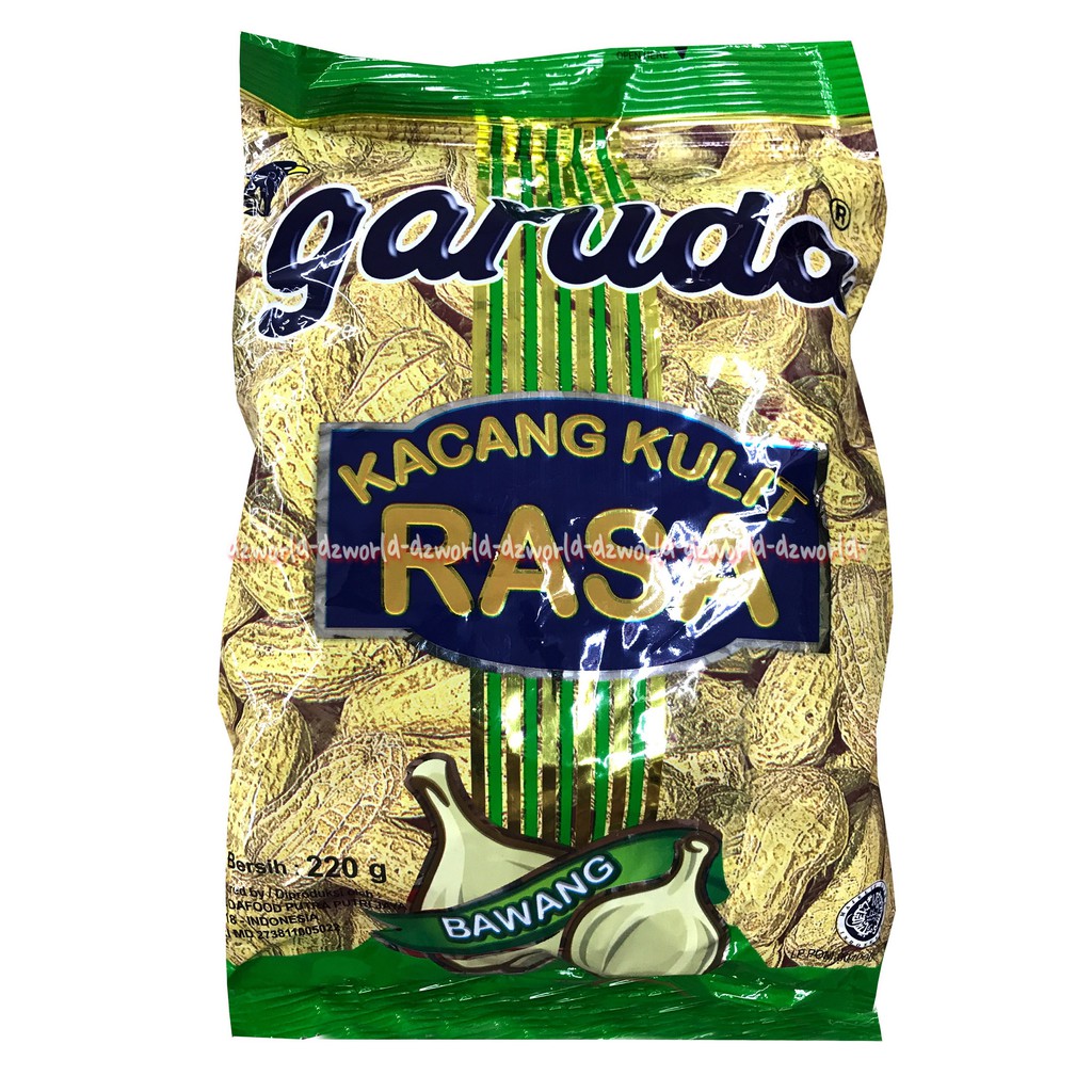 Garuda Kacang Kulit Rasa Bawang 180gr Roasted Peanuts Cemilan Kacang Garing