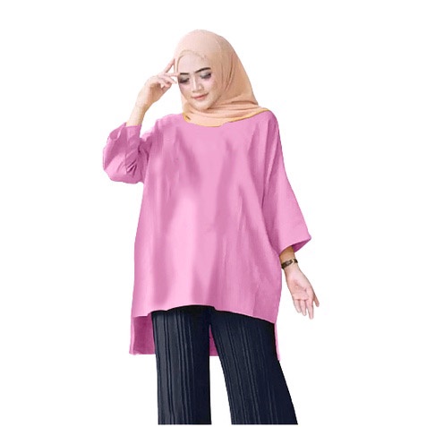 Tunik Atasan Wanita Jumbo Polos XL-XXL/Baju Muslim/Blouse Jumbo