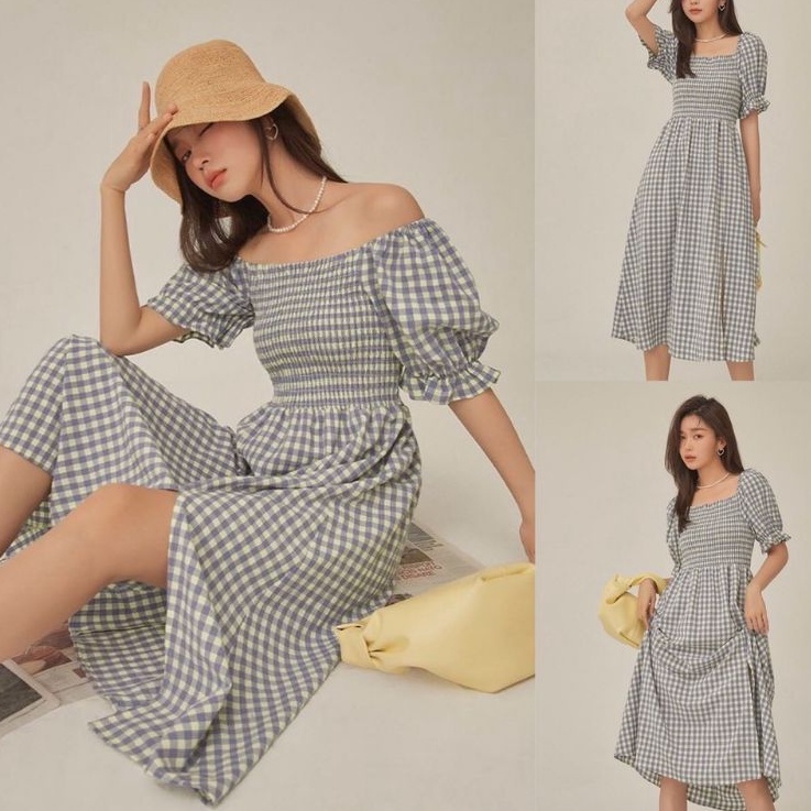 dress import korean style / dress vintage retro style import / dress korea bangkok premium / kotak k