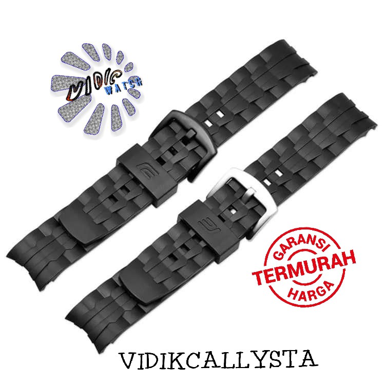 Tali jam tangan casio EF550 EF 550 EF-550 Original Oem Buckle Silver