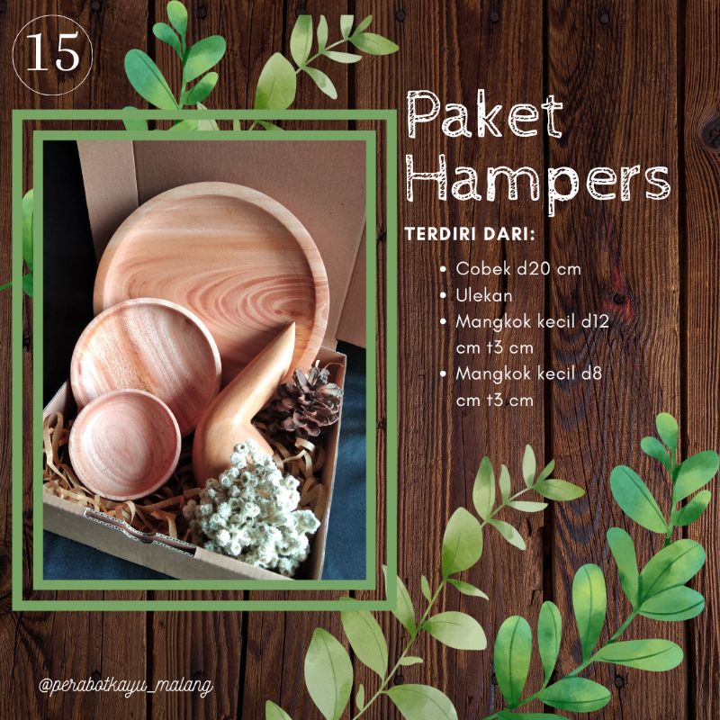 

Hampers / Kado Pernikahan/Ulang tahun Parabot kayu Perlengkapan Dapur (no.15)