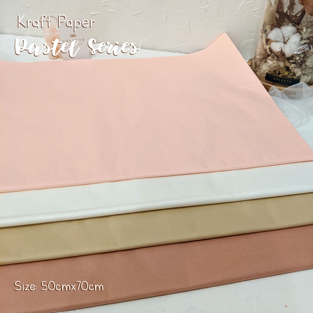 

( PACK ) Kertas Bunga Bahan Kraft Paper | Korean Flower Wrapping | Kertas Pelapis Hampers