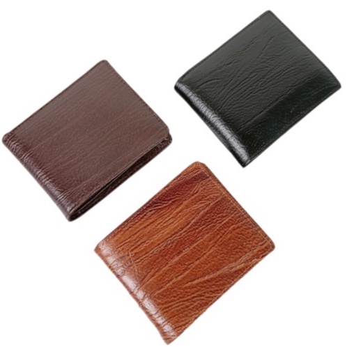 Dompet Pria Motif Serat Kayu Dompet Lipat Kulit Asli