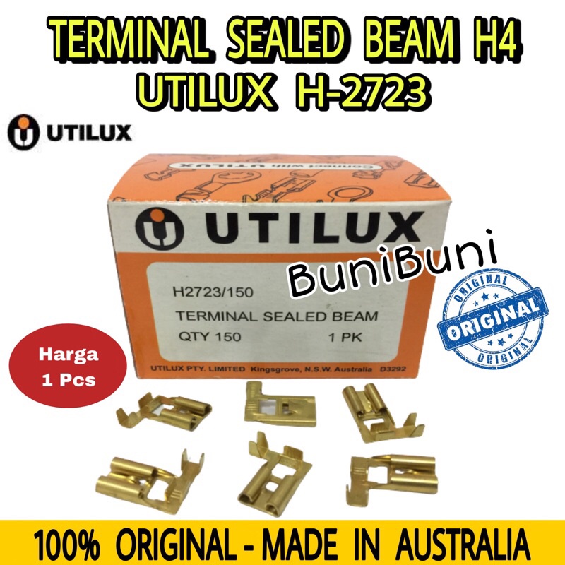 Terminal Skun UTILUX Seal / Sealed Beam H4 Bendera H2723 Untuk Socket Lampu Mobil Original - ECERAN