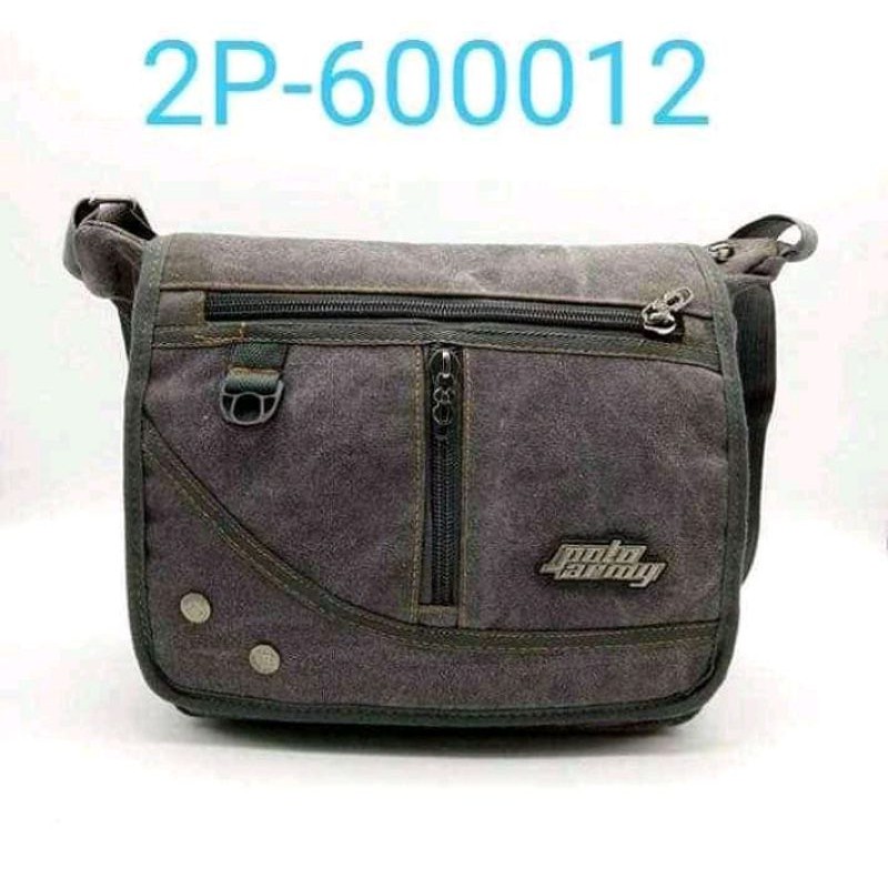 tas selempang kanvas polo army