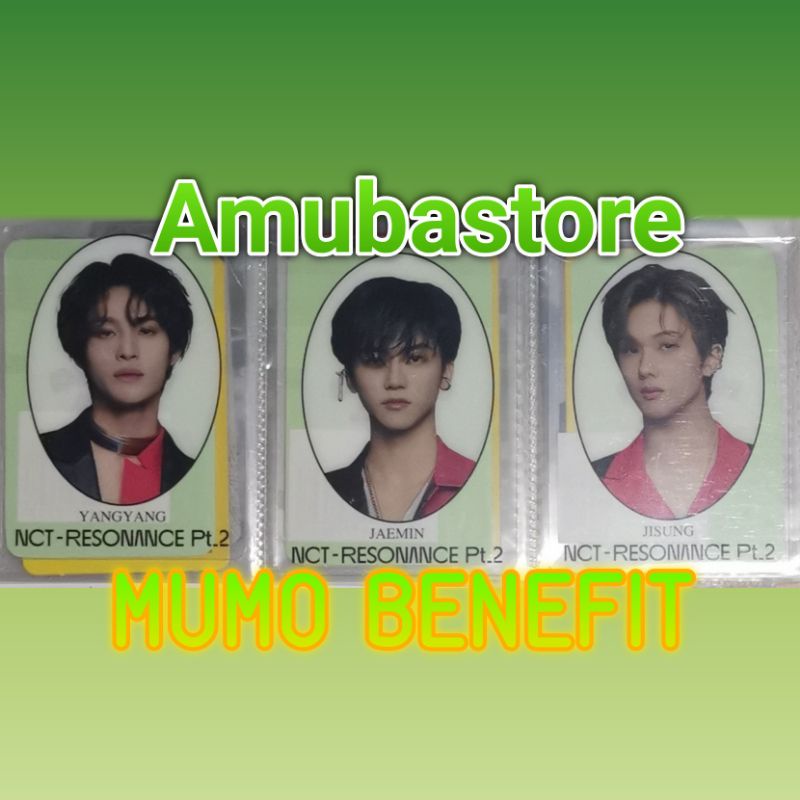 nct resonance pt 2 album mumo benefit pc photocard - yangyang, jaemin, jisung