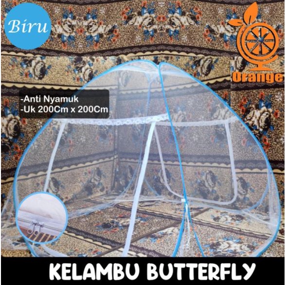 Kelambu Tidur Portable Kelambu Tempat Tidur Kelambu Butterfly Lipat Ukuran 180x200 &amp; 200x200cm