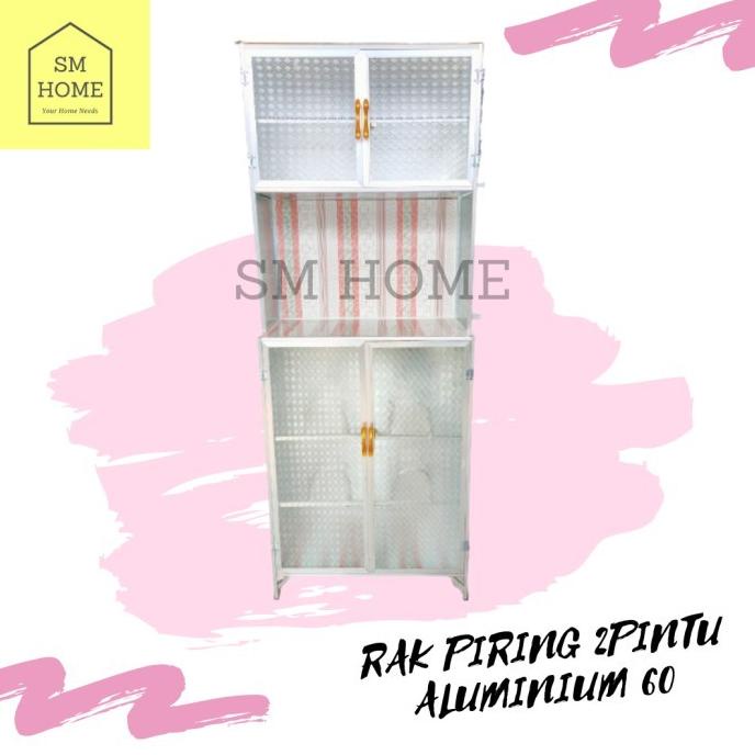 RAK PIRING LEMARI DAPUR ALUMUNIUM 2 PINTU Quick Seller