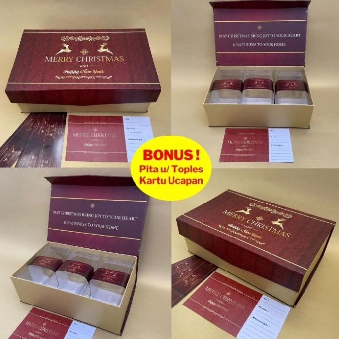 

[COD] Hardbox natal / hampers christmas / kotak kado merah / box kue kering [COD]