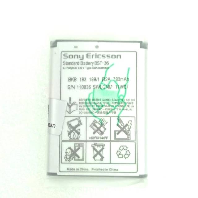 Battery Batre Baterai BST-36 Bst 36 bst36 Sony Ericsson