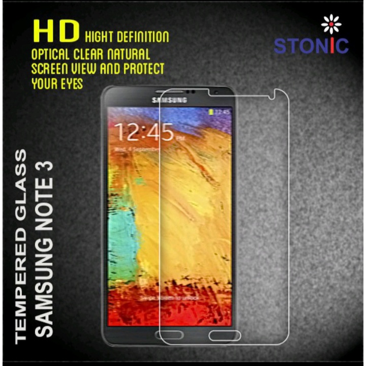 Tempered Glass Protector/Anti Gores Kaca HP/Smartphone Samsung Note 3 Pelindung Layar Handphone Stonic