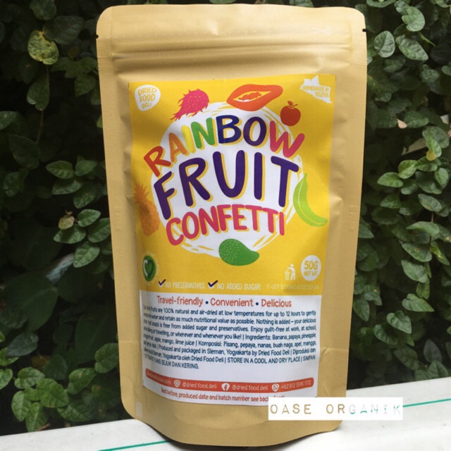 

Natural Tropical Rainbow Fruit Confetti/Buah Tropis Kering by Dried Food Deli