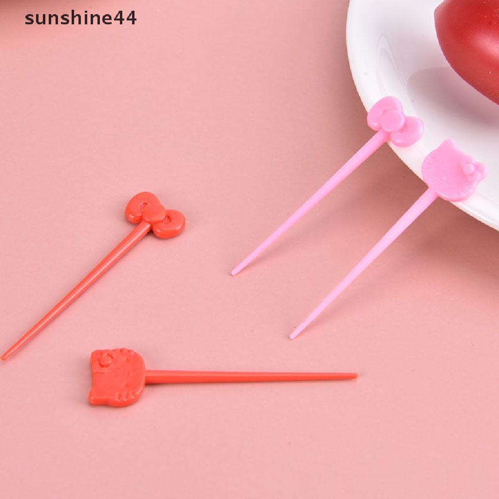 Sunshine Tusuk Gigi Buah / Snack / Dessert Desain Kartun Lucu Untuk Anak