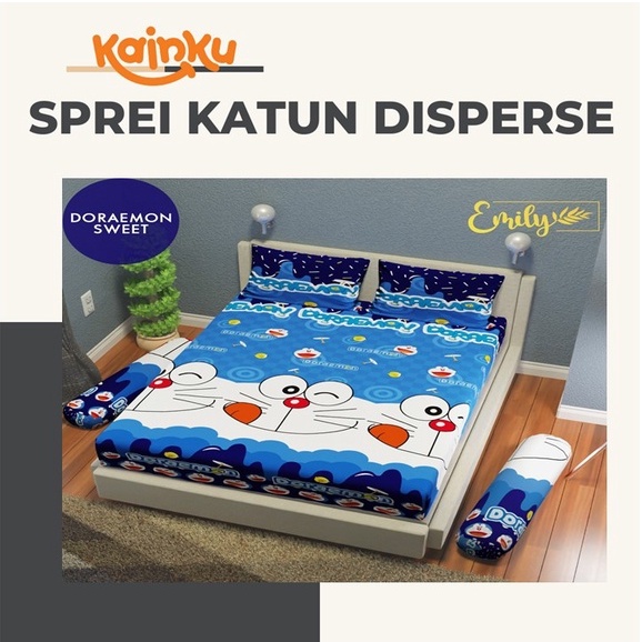 Sprei Micro Homemade Disperse Premium Dora emon ukuran 100 120 160 180