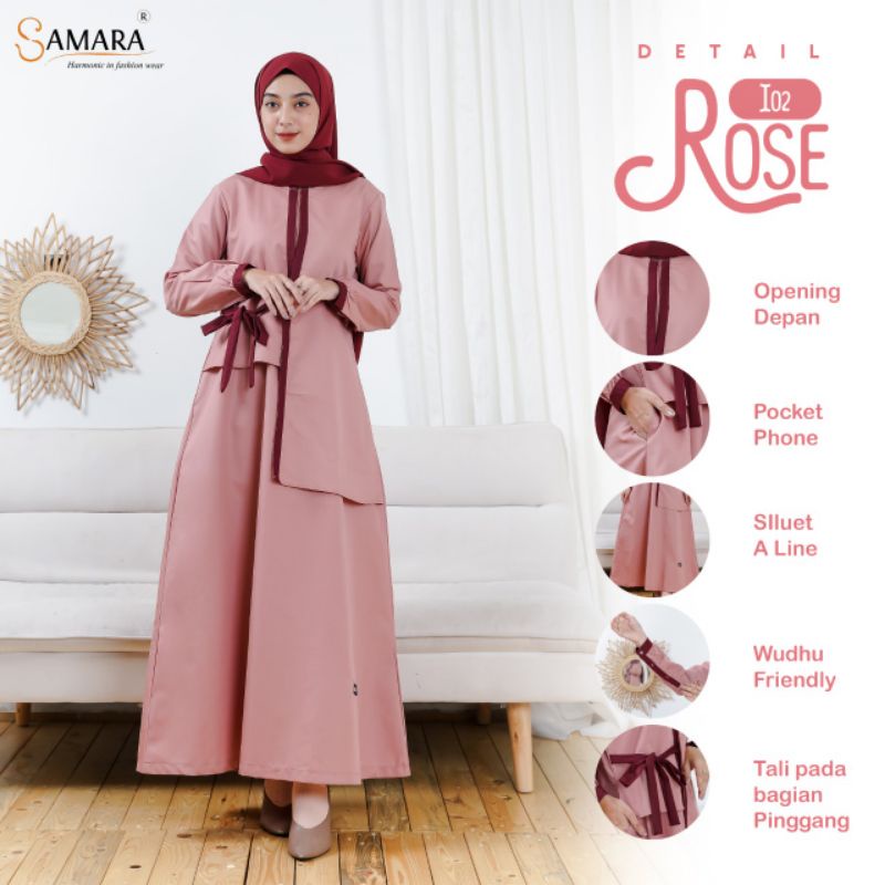 Sarimbit Baju Muslim Couple Keluarga Lebaran Rose Maroon
