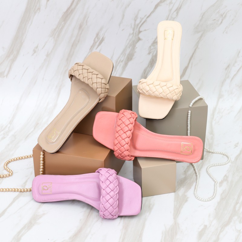 QN   VALERIE SANDAL FLAT WANITA KEPANG
