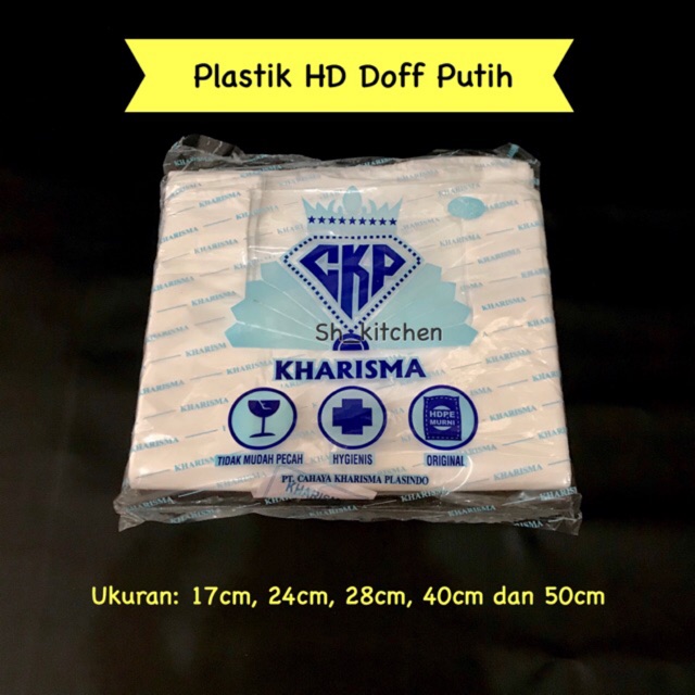 Plastik HD Doff 17/ plastik kresek 24 / kantongan putih 28 / kresek putih 35 kresek 40 / plastik 50