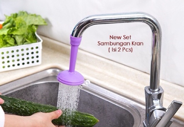 Sambungan kran air 1 set isi 2 ( irit air hingga 50% )bs diputar