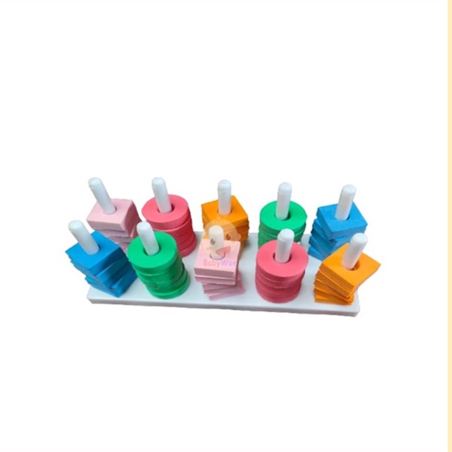 Mainan edukasi puzzle ring lingkaran | mainan edukatif montessori anak tk cewek cowok laki perempuan
