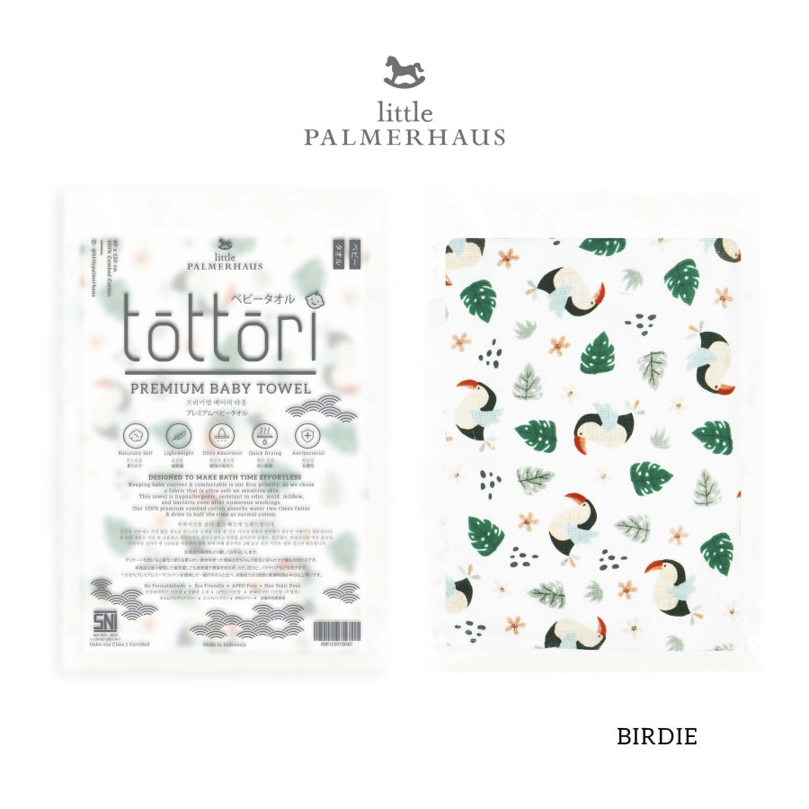 Little Palmerhaus Tottori Baby Towel (Handuk Bayi)-BIRDIE