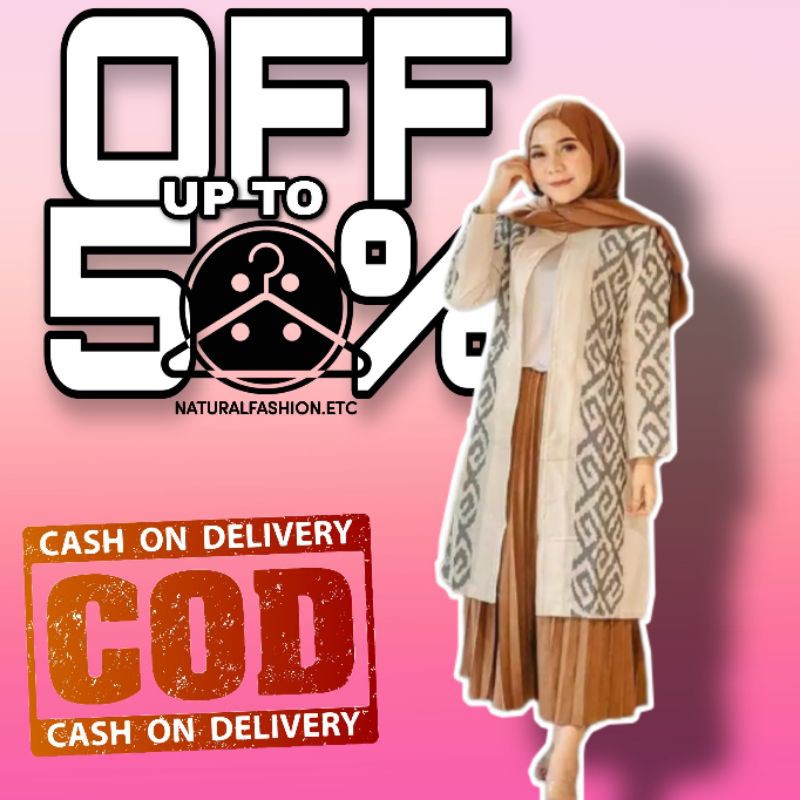 Outer Tenun Etnik White Toraja - Outer Wanita