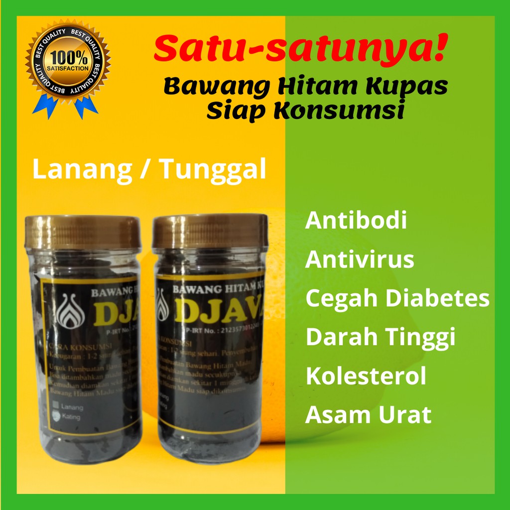 

Bawang Hitam Black Garlic Lanang Tunggal Kupas Merk Djava Terbaik