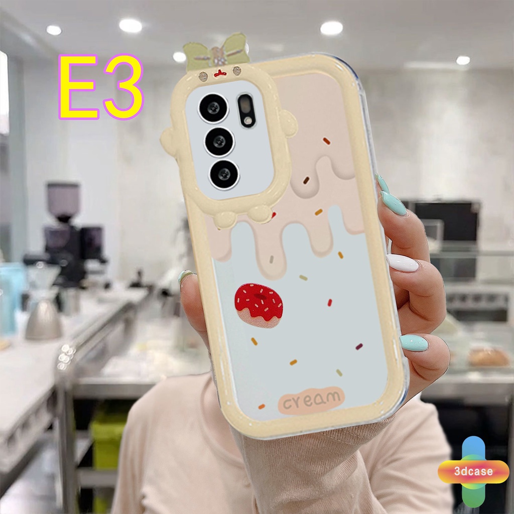 Case HP OPPO A16 A95 A57 A55 A7 A15 A54 A5S A3S A56 A76 A96 A5 A9 A31 A53 A33 2020 A12 A1K A16E A16K A54S Reno 5 Lite 5F A74 A15S A52 A11K A92 A35 A11 A93 A32 A72 A94 A53S Lucu Kartun Anjing Line Flower Love Heart Moon 3D Wavy Curved Edge Soft Tpu Case