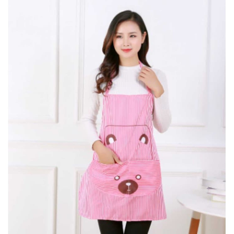 Celemek / Apron Masak Karakter Lucu Waterproof