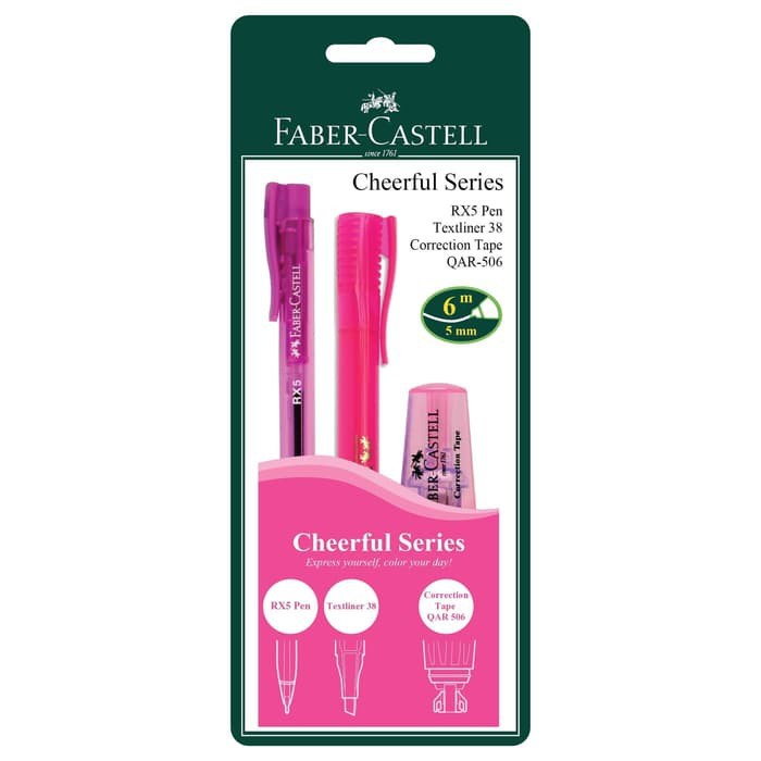 

Wow Faber-Castell Cheerful Series 3Pcs Set- Pink Limited