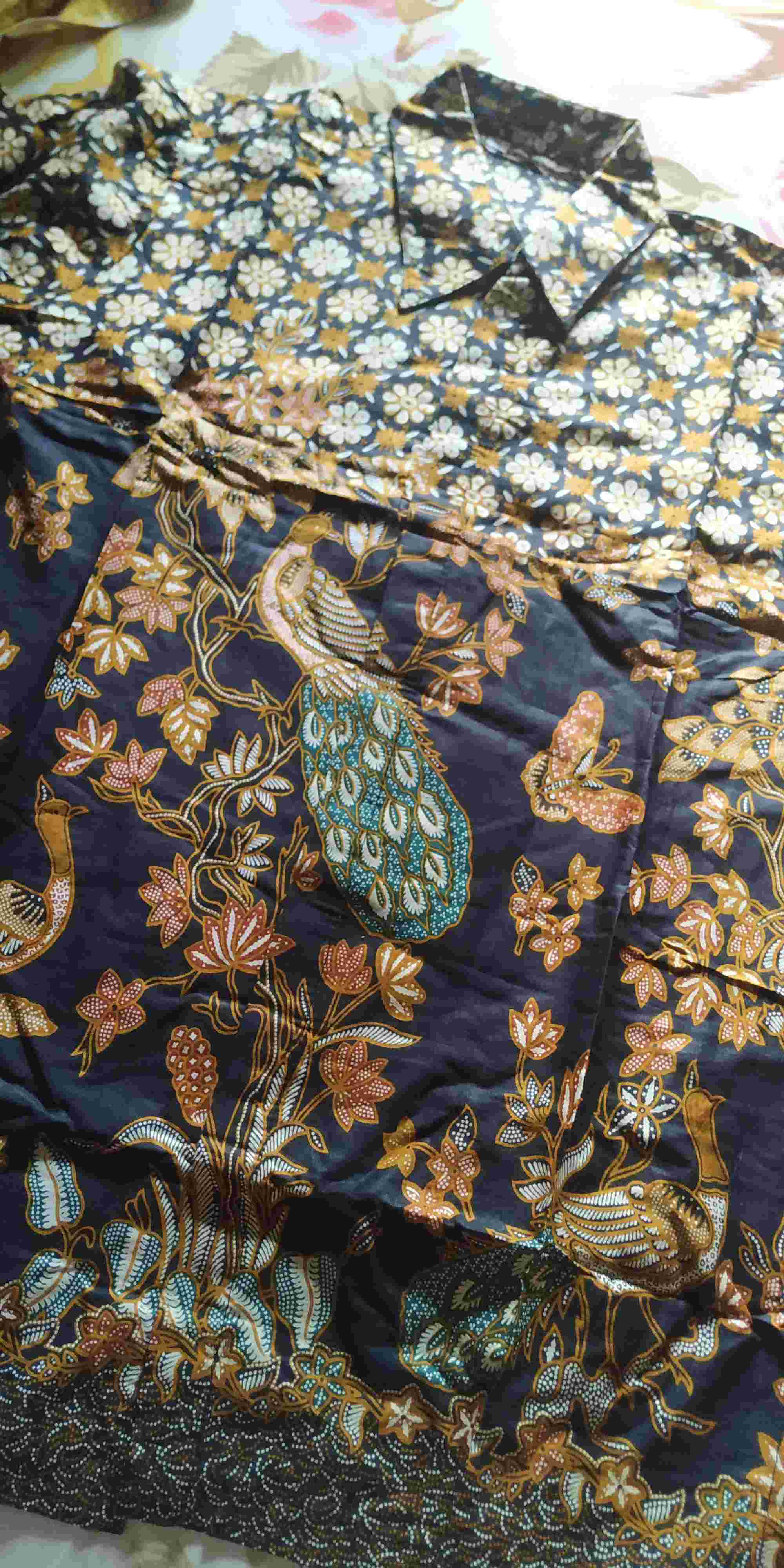 Benang Raja Hem Batik Pria Lengan Pendek Ukuran M L Xl Xxl