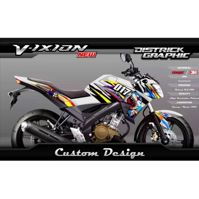 Striping decalkits Vixion New doraemon zombie